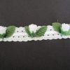 Bruidshaarband 3 Witte Roosjes - Afbeelding 3